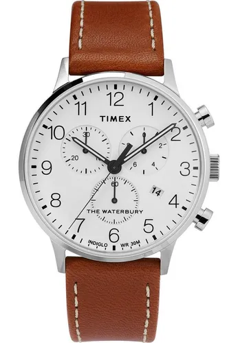 Produktbild Timex Herren Analoger Quarz Uhr mit Echtem Lederarmband TW2T28000