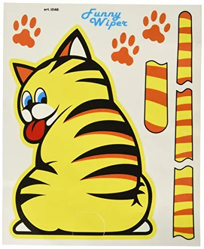 Lustiger Scheibenwischer-Aufkleber für die Auto-Heckscheibe, Katzen-Design
