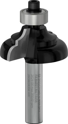 Profilfräser C, 8 mm, R1 4,8 mm, B 9,5 mm, L 14 mm, G 57 mm
