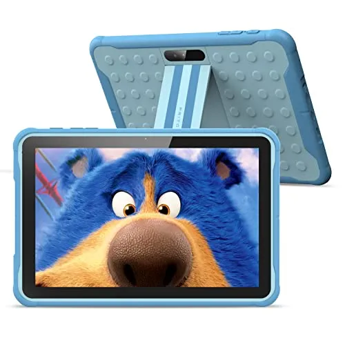 PRITOM Kinder Tablet 10 Zoll, Android 13.3G Phone Tablet, Kindersicherung, WiFi Tablet für Kinder, 6000 mAh, Quad Core Prozessor, 2GB RAM, 64GB ROM, HD IPS Bildschirm