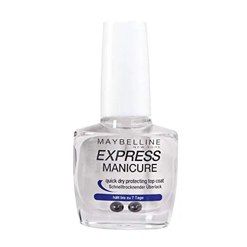 Maybelline New York Express Manicure Überlack - Schnelltrocknender Nagelüberlack für perfekten Glanz und bis zu 7 Tage Halt. Ideal für lebhafte, langanhaltende Farben und schützt vor Absplittern.