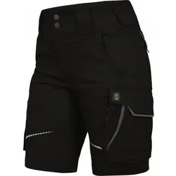 Leibwächter FLXDK Flex Line Damen-Shorts schwarz-grau Gr. 38 - Arbeits- & Schutzkleidung mit femininer Passform und Shapewear-Funktion, ideal für aktive Einsatzbereiche, waschfest bei 60 °C, mit zahlreichen praktischen Taschen.