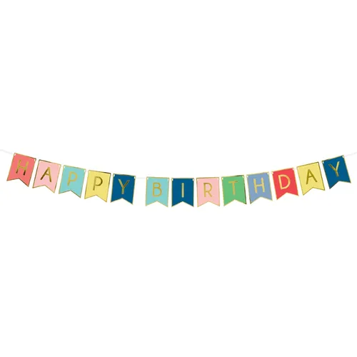 Banner | Girlande Happy Birthday | 15 x 175 cm | bunt | mit 2,5 m Schnur 1