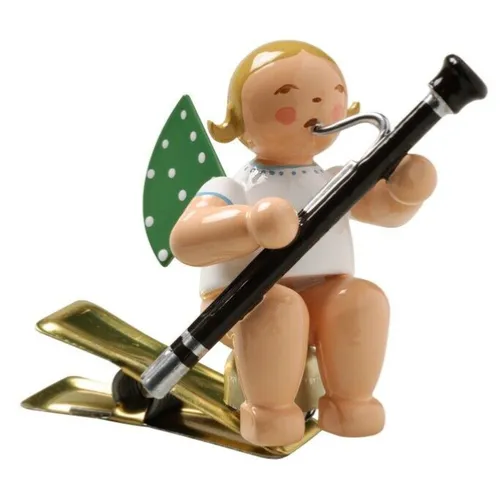 Wendt & Kühn Engel auf Klemme mit Fagott 650/90/43 Christbaumschmuck  Advent