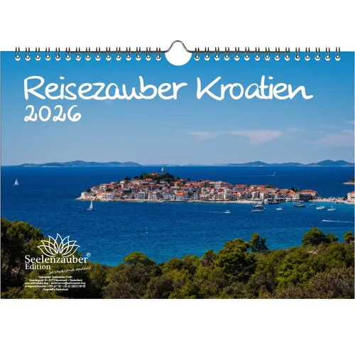 Reisezauber Kroatien DIN A4 Kalender für 2026 Kroatien Zagreb Meer Strand Urlaub