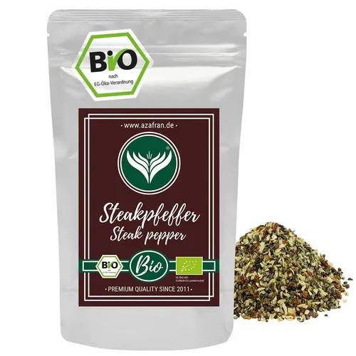 BIO Steakpfeffer Gewürz | Gewürzzubereitung | Mischung für Fleisch & Salate 250g