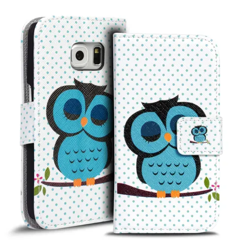Schutz Hülle Für Samsung Galaxy S6 Motiv Handy Etui Book Cover Klapp Tasche Case