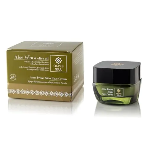 Olive Spa Gesichtscreme für zu Akne neigende Haut, 50 ml
