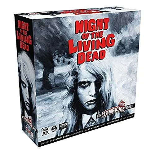 Asmodee Zombicide Night of the Living Dead - Grundspiel für Horror-Fans - Gesellschaftsspiel im Dungeon Crawler-Stil, erlebe spannende Abenteuer im Horror-Setting von Night of the Living Dead.