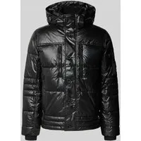 Tom Tailor Regular Fit Steppjacke mit abnehmbarer Kapuze in Black, Größe L
