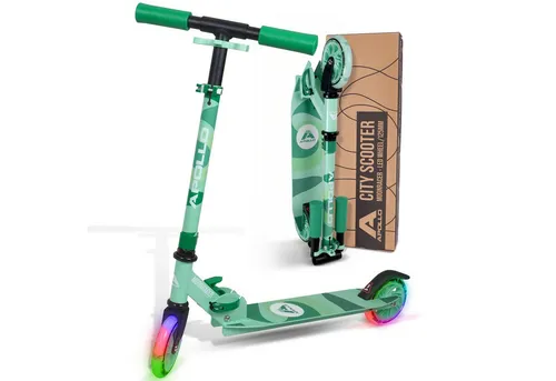 Apollo Cityroller LED City Scooter Moonracer für Kinder in grün von Apollo