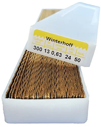 WRS Metallsägeblätter/Handsägeblätter/Bügelsägeblätter 300 mm, HSS-Bi-Metall, hochflexibel, universell für Stahl/Edelstahl/NE-Metalle usw. -MADE IN GERMANY-, Größen Name: - Inhalt: 50 Stück -