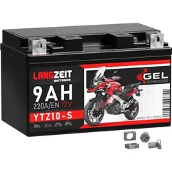 Langzeit Gel Motorradbatterie YTZ10-S 9Ah 12V