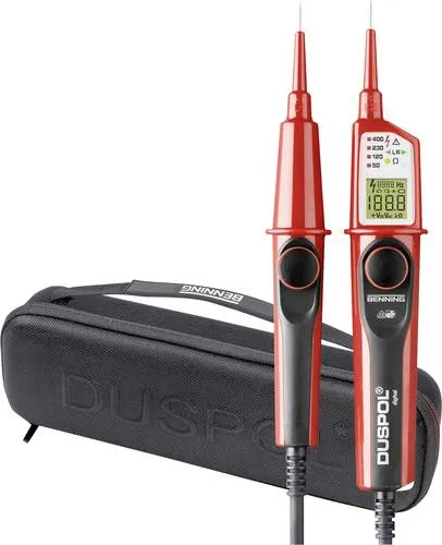 Benning Spannungsprüfer Duspol digital True RMS - 2-polig, CAT III und IV, bis 1.200 V DC, inklusive Premium Hardcase und VDE-zertifiziert für maximale Sicherheit