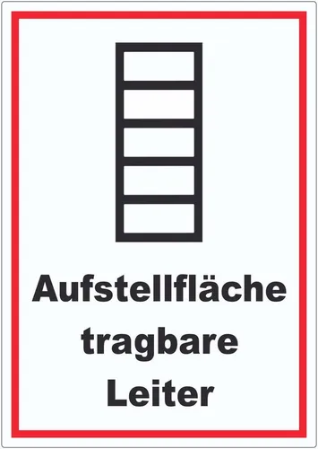 HB-Druck Aufkleber Aufkleber Aufstellfläche tragbare Leiter, wetterfest, UV-beständig, kratzfest