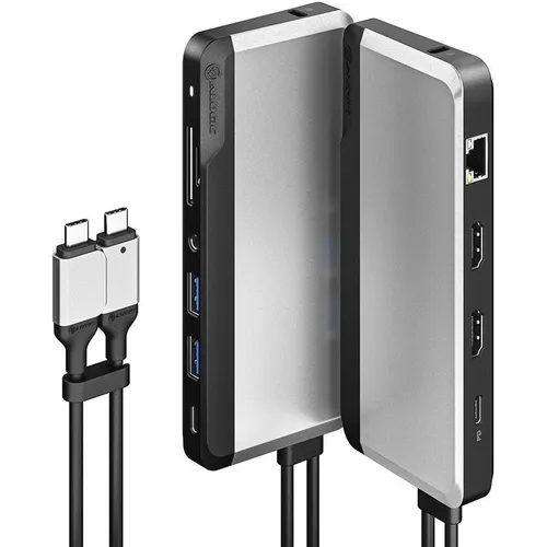 Alogic Dockingstation Twin Super Dock 10-in-1 Dual USB-C - Weiteres Notebook-Zubehör mit 10 Anschlüssen für optimale Konnektivität und Unterstützung für duale Displays.