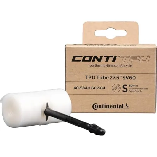 Continental TPU Tube 27,5'' - Leichter Fahrradschlauch für MTB und Gravel - Fahrradschlauch 27,5'' (40-584 - 60-584) für Gravel und Mountainbike, extrem leicht und robust. Ideal für unwegsames Gelände. Entdecken Sie mehr von Continental bei Bergfreunde.de!