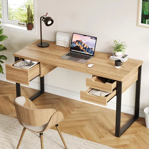 MODFU Minimalistischer Schreibtisch mit 3 Schubladen
