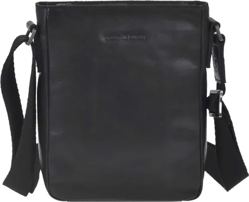 Greenburry Umhängetasche Pure Black, Leder