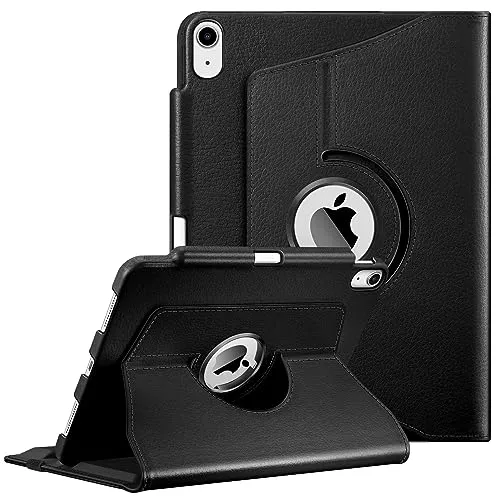 FINTIE Hülle für iPad Air 11 Zoll M4/M3/M2 (2026/2025/2024), iPad Air 5. Gen 2022/ iPad Air 4 2020 10.9 Zoll mit Stifthalter - 360 Grad verstellbare Schutzhülle Cover mit Standfunktion, Schwarz