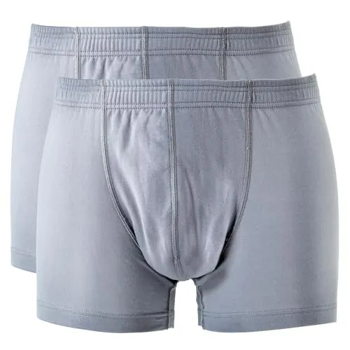 HERMKO 8900 2er Pack Herren Boxer Shorts Unterhose, Größe:D 5 = EU M, Farbe:grau
