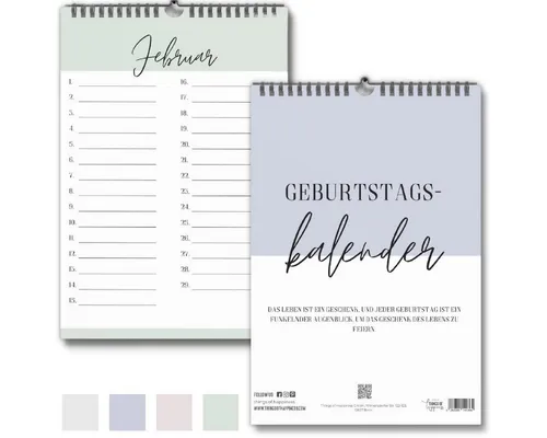 Geburtstagskalender von Things of Happiness