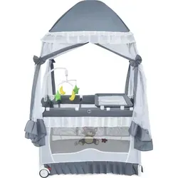 COSTWAY 4 in 1 Reisebett & Wickeltisch & Laufstall