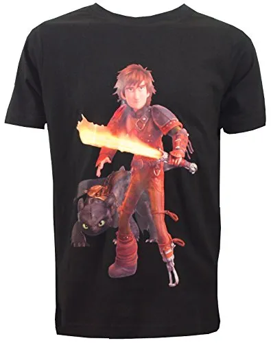 Dragons DreamWorks Kinder T-Shirt Toothless Ohnezahn Glow Schwert (116/122)