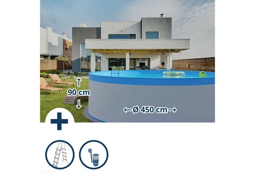 Waterman Rundpool Stahlwandpool Set 450x90 cm – Langlebig & Stabil - Genieße deinen eigenen Pool mit diesem hochwertigen Rundpool-Set. Aus feuerverzinktem Stahl gefertigt, bietet es Langlebigkeit und Stabilität für unbeschwerte Sommertage. Ideal für DIY-Projekte!