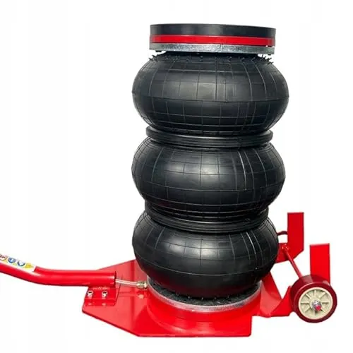 MAT-COMPANY Pneumatischer Wagenheber 3,5 t - Kfz-Wagenheber mit flacher Bauweise für Fahrzeuge mit geringer Bodenfreiheit. Mit 3,5 t Tragfähigkeit und einem flexiblen Arbeitsbereich von 150-400 mm – ideal für Reifenwechsel und Wartungsarbeiten.