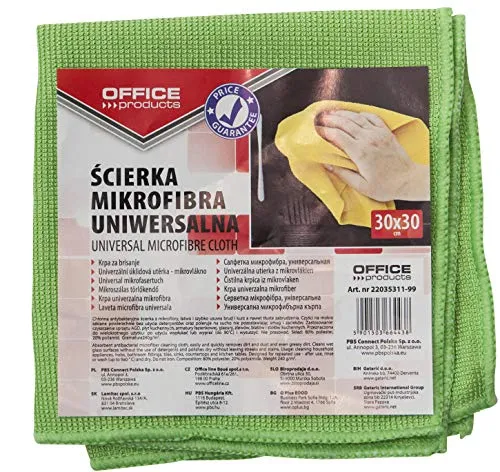 Office Products Allrounder Wischtuch Mikrofasertuch / 1 Stck. /Mikrofaser-Reinigungstücher Putztücher Fenster Tücher Mikrofasertücher Geschirrtücher| 240 g/mkg, 30x30 cm