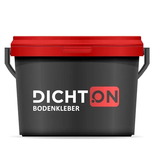 DICHTON Parkettkleber D.80W - Universalkleber für Böden und Wände - Klebstoff für Parkett, PVC und Teppichböden, lösemittelfrei und emissionsarm. Ideal für Fußbodenheizung und Treppenstufen, mit hoher Anfangshaftung und kurzer Ablüftzeit.