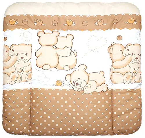 Baby Auflage Wickelauflage - Bärchen Braun - 70x50 cm 70x70 cm 70x85 cm Wickeltischauflage (70 x 75 cm)
