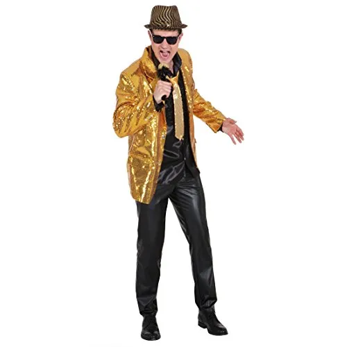 NET TOYS Show Jacket Gold Paillettenjacke Glitzer Jacke Pailletten Showtime Showmaster Glitzerjacke Showjacket Glitzerjacke XL 56/58