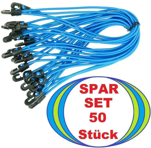 Zelt Planen Spanner 25 cm BLAU mit Haken Planenspanner Spann Gummi Spannfix 50 x