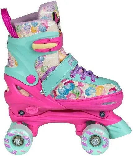 Playlife Rollschuhe für Kinder - Roller Skate Lollipop in Pink/Grün - Inliner für Kinder, größenverstellbar und ideal für Anfänger, bietet guten Halt und hohen Komfort.