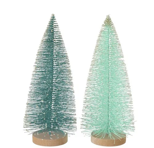 BOLTZE GRUPPE GmbH Dekobaum Dekoaufsteller Tarvo Weihnachtsbaum H 22 cm grün Kunststoff 2er Set