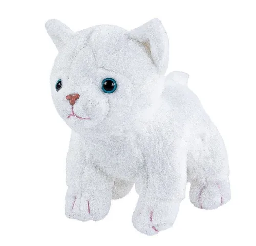 Uni-Toys Kuscheltier Kuscheltier Katze weiß 14 cm Stoffkatze