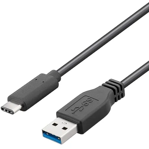 PremiumCord USB-C 3.2 Gen 1 Verbindungskabel, Datenkabel SuperSpeed bis zu 5Gbit/s, Ladenkabel bis zu 2A, Leistung 40W, USB Typ-A Stecker auf Typ-C Stecker, Farbe Schwarz, Länge 3m