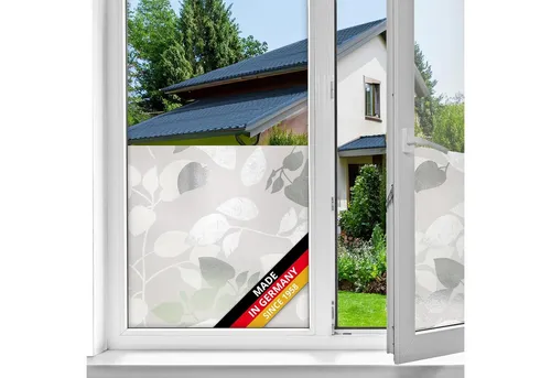 d-c-fix Fensterfolie Amena Sichtschutzfolie selbsthaftend Deko Folie für Fenster innen, Spürbar geprägt, 150 x 67,5cm - Rückstandslos entfernbar & wiederverwendbar
