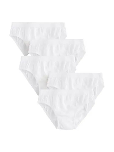 NEXT Jungen Unterhosen im 5er-Pack White Jacquard Waistband 122-128