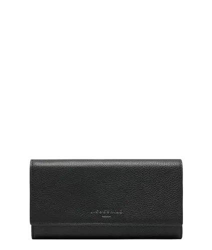 Liebeskind Berlin Women's Valentina Purse, Black Pebble - Damen-Geldbörse aus feinem Rindsleder mit RFID-Schutz, zwei großen Scheinfächern und herausnehmbarem Kartenetui für stilvolle Sicherheit.