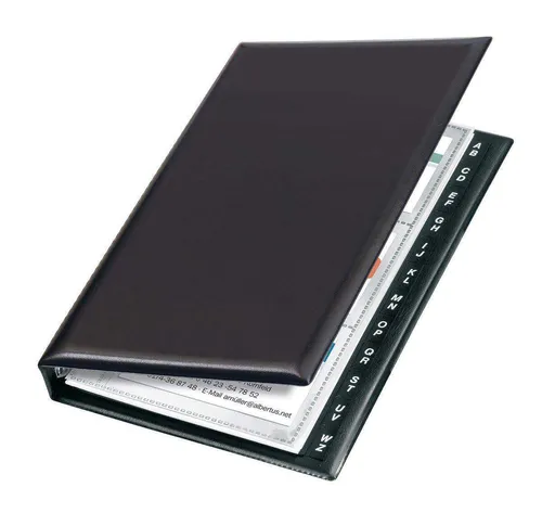 Veloflex Visitenkartenringbuch, schwarz