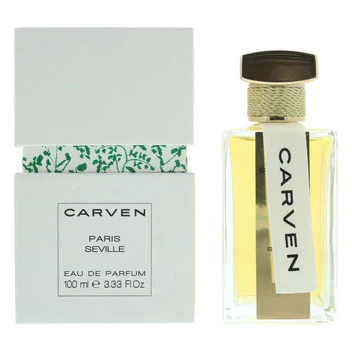 Carven Paris Seville 100ml Eau de Parfum - Damenduft mit frischen, zitrischen Noten von Bergamotte und Mandarin-Orange, kombiniert mit warmen Hölzern und Moschus für einen verführerischen Duft.