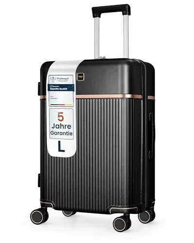 4FLY Leichter Premium Hartschalen-Reisekoffer L – 65 cm Trolley mit TSA-Schloss