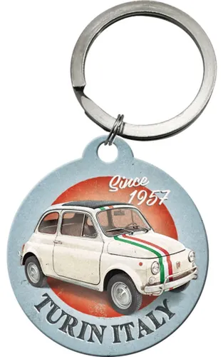 Schlüsselanhänger - Fiat 500 - Turin Italy, 4 cm