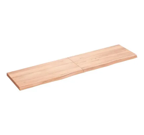 vidaXL Tischplatte Massivholz Eiche 160x40cm - Holztischplatte aus massivem Eichenholz für eine stilvolle Tischgestaltung. Ideal für den kreativen Einsatz und sofort einsatzbereit dank lackierter Oberfläche. Handgefertigt mit einzigartiger Naturkante, jede Platte ein Unikat.