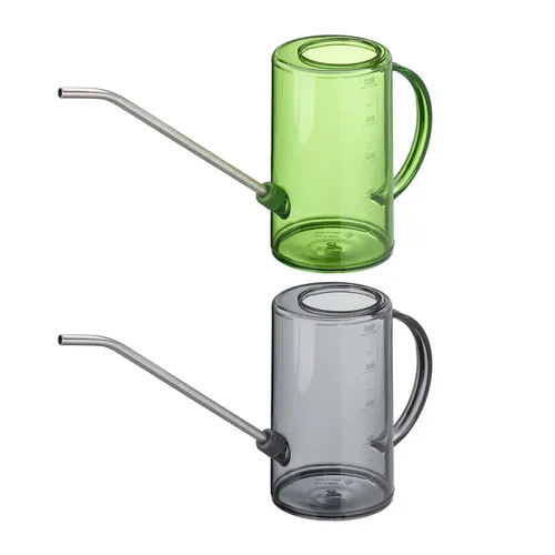 Gießkanne zimmerpflanzen Blumengießkanne Set 1 Liter grau/grün Indoor Gießkanne
