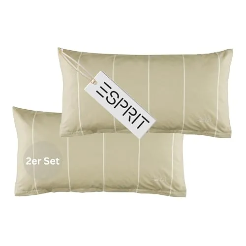 Esprit Home 2er Set Kopfkissenbezug 40x80 cm in beige von Esprit