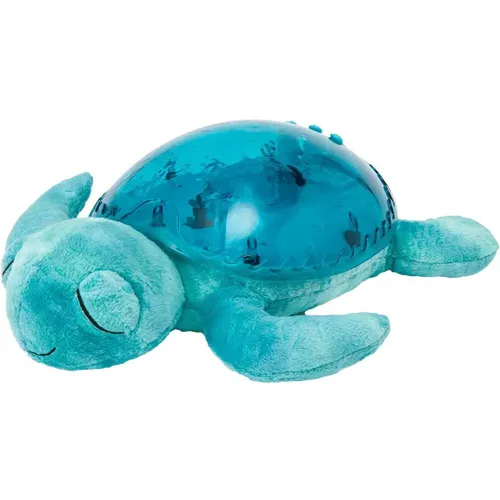 Cloudb Nachtlicht Tranquil Turtle™ Aqua - Einschlafhilfe für Kinder - Umweltfreundliche Kinderlampe mit sanften Lichtprojektionen und beruhigenden Melodien, ideal für ein entspanntes Einschlafritual.